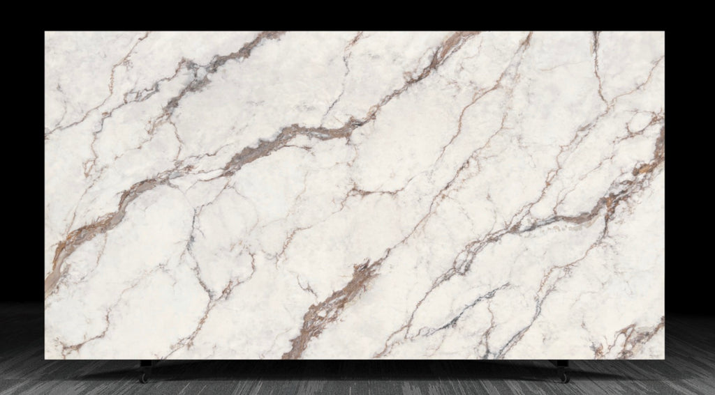 R010 Calacatta Gold Printed Quartz Jumbo Slabs