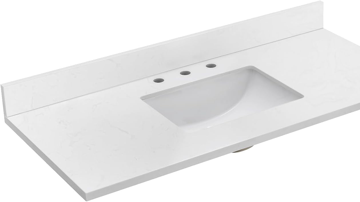Engineered Stone 48 Inch Vanity Sink Top 