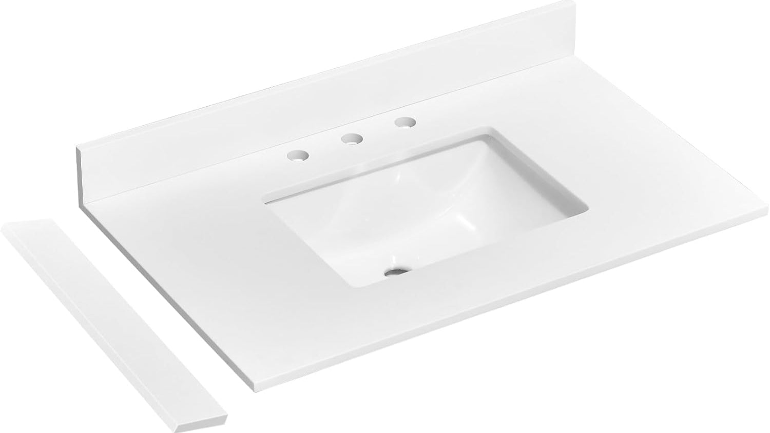 Pure White Quartz Vanity Top 36 x 22 with Sink