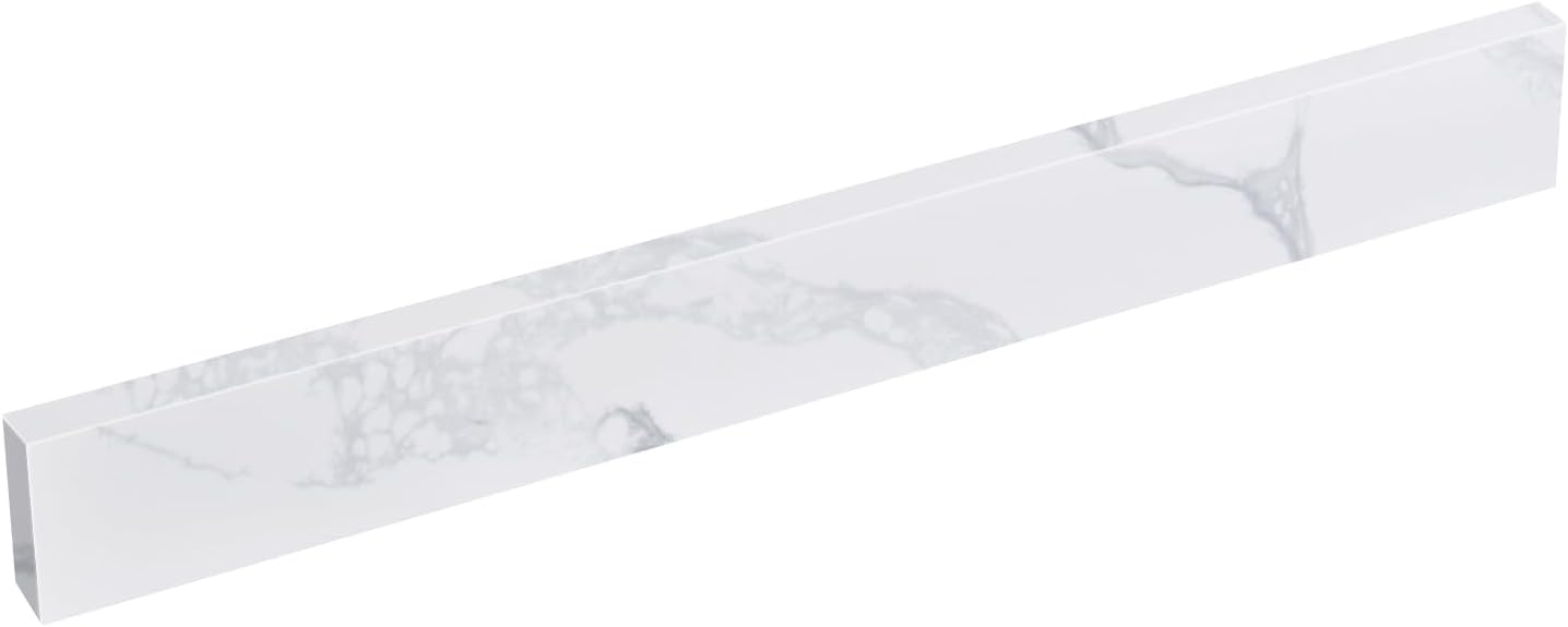 30 in. W x 22 in D Quartz Vanity Top in Calacatta Rocky, Vanity Sink Top with Assembled Single Drop-in Sink, Pre-Drilled Single Faucet Hole Countertop with 4" H Backsplash