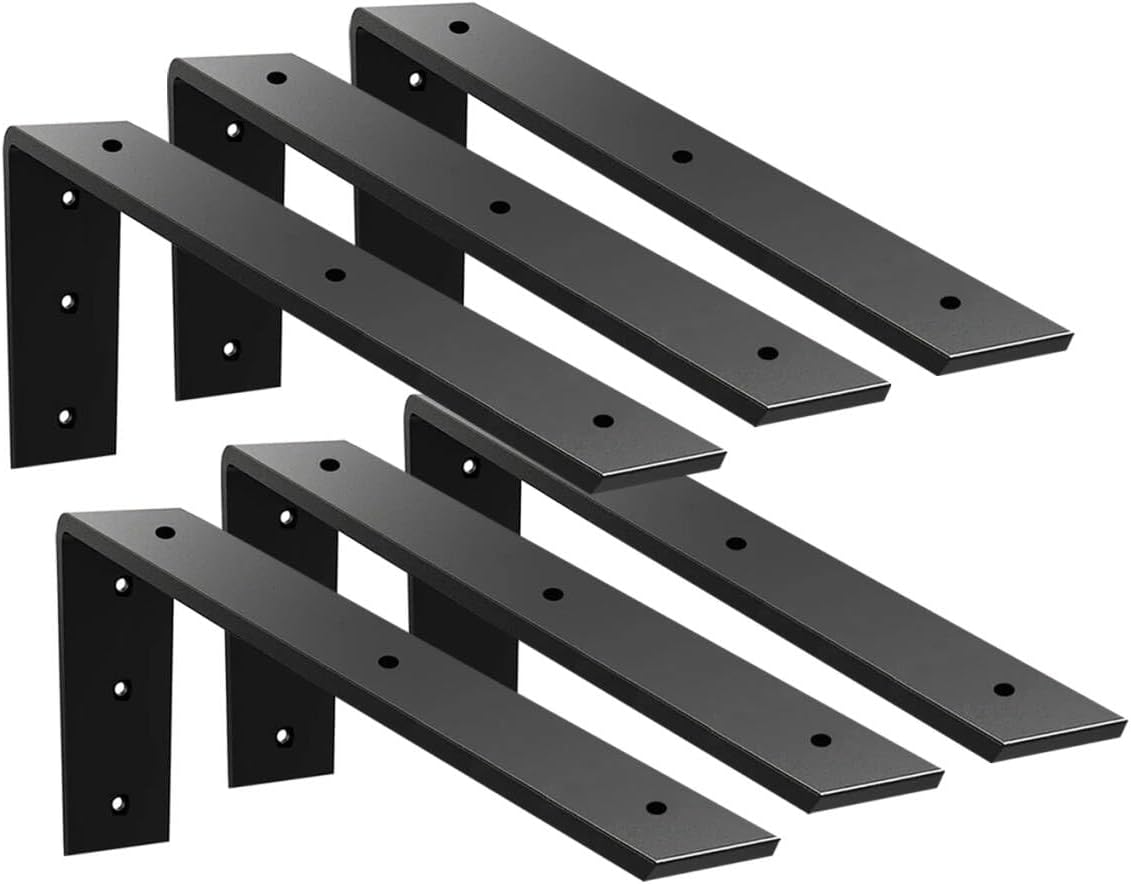 Countertop Support Bracket 3 Pack 12 inch Heavy Duty Granite Countertop Bracket 16" x 6" x 2 1/2" Shelf L Bracket Mantel Corbels for Quartz/Granite/Wood/Concret/ Laminate Countertops