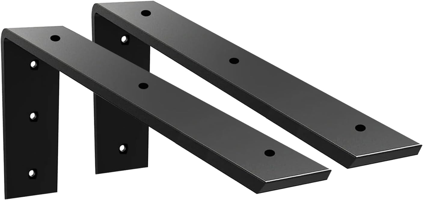 Countertop Support Bracket 3 Pack 12 inch Heavy Duty Granite Countertop Bracket 16" x 6" x 2 1/2" Shelf L Bracket Mantel Corbels for Quartz/Granite/Wood/Concret/ Laminate Countertops