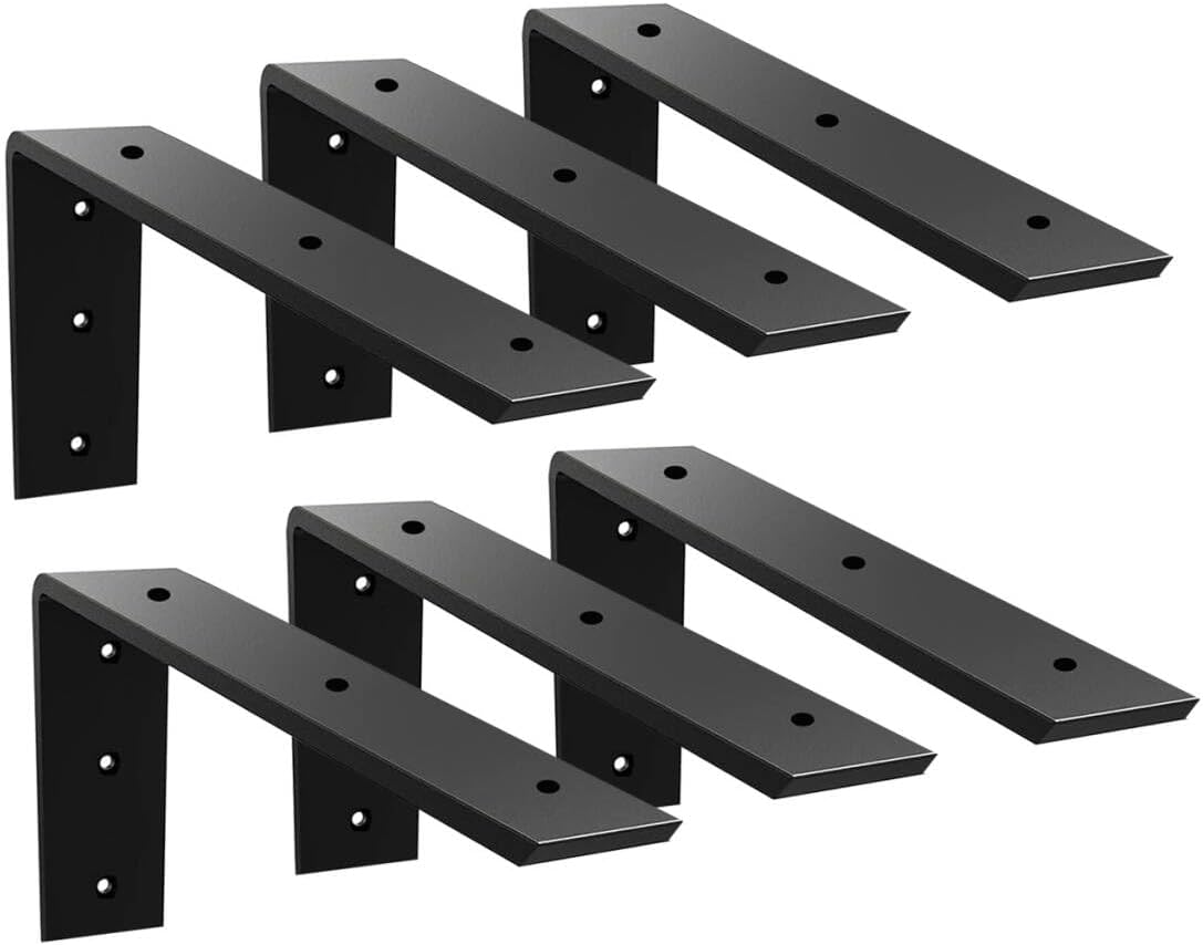 Countertop Support Bracket 3 Pack 12 inch Heavy Duty Granite Countertop Bracket 16" x 6" x 2 1/2" Shelf L Bracket Mantel Corbels for Quartz/Granite/Wood/Concret/ Laminate Countertops