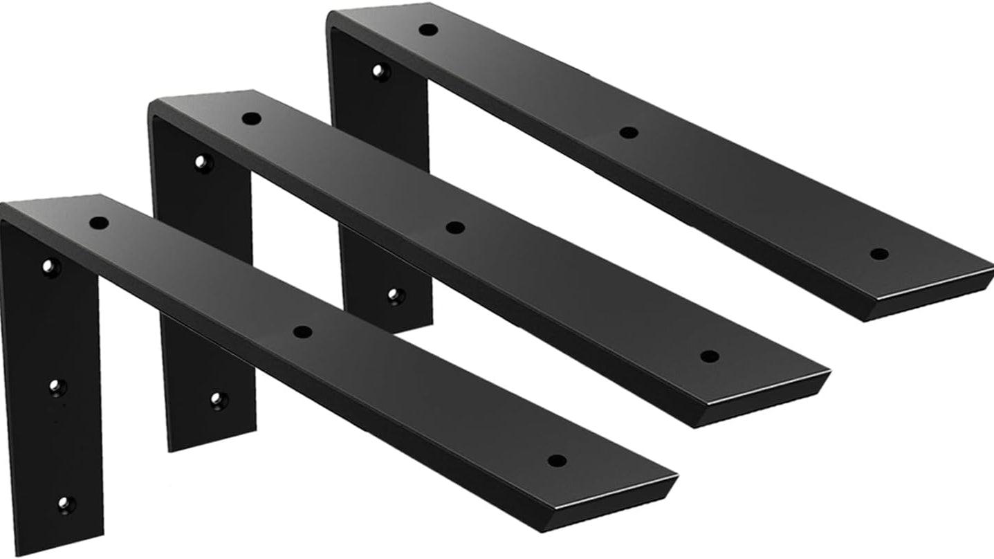 Countertop Support Bracket 3 Pack 12 inch Heavy Duty Granite Countertop Bracket 16" x 6" x 2 1/2" Shelf L Bracket Mantel Corbels for Quartz/Granite/Wood/Concret/ Laminate Countertops