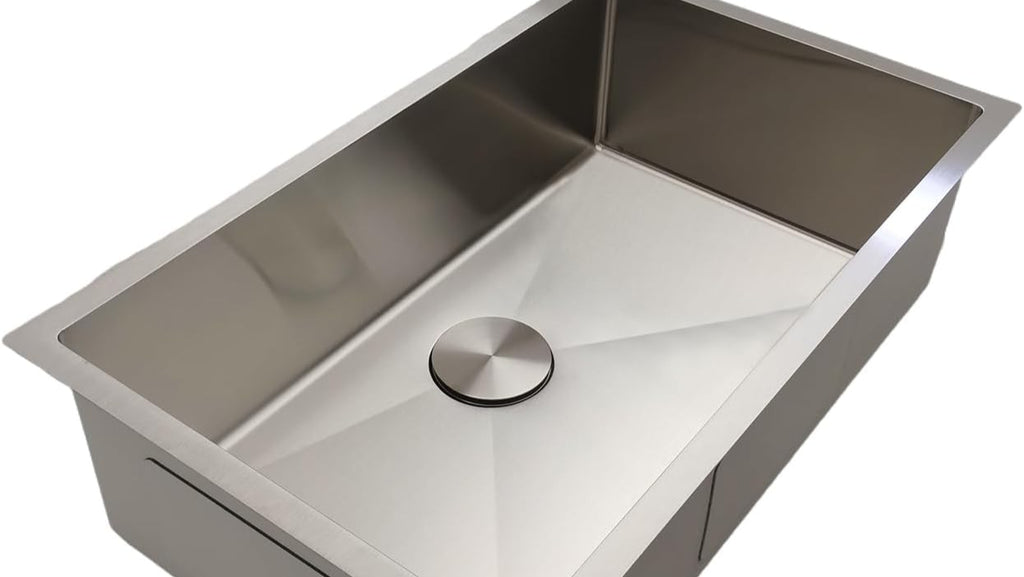 30 Inch Undermount Kitchen Sink - 18 Gauge Stainless Steel Single Bowl Kitchen Sinks 30"x18"x9" Handmade Design with Brushed, Includes Drain Kit (No Additional Accessories)