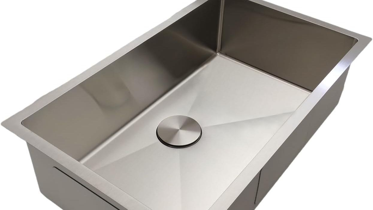 30 Inch Undermount Kitchen Sink - 18 Gauge Stainless Steel Single Bowl Kitchen Sinks 30"x18"x9" Handmade Design with Brushed, Includes Drain Kit (No Additional Accessories)