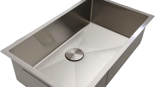 30 Inch Undermount Kitchen Sink - 18 Gauge Stainless Steel Single Bowl Kitchen Sinks 30"x18"x9" Handmade Design with Brushed, Includes Drain Kit (No Additional Accessories)