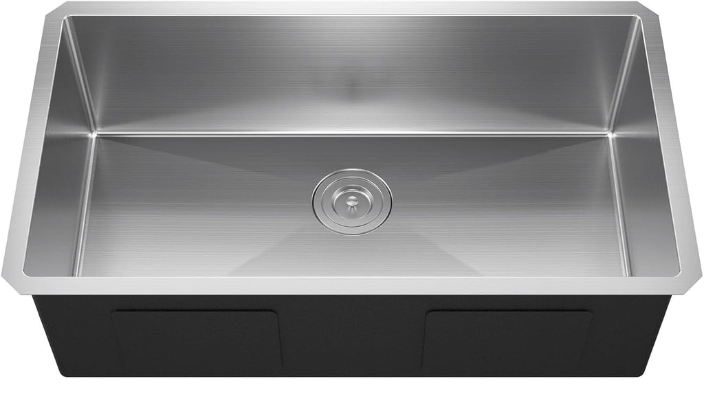 32x18 Undermount Kitchen Sink, Premium 18 Gauge Stainless Steel Handmade Modern Kitchen Sink