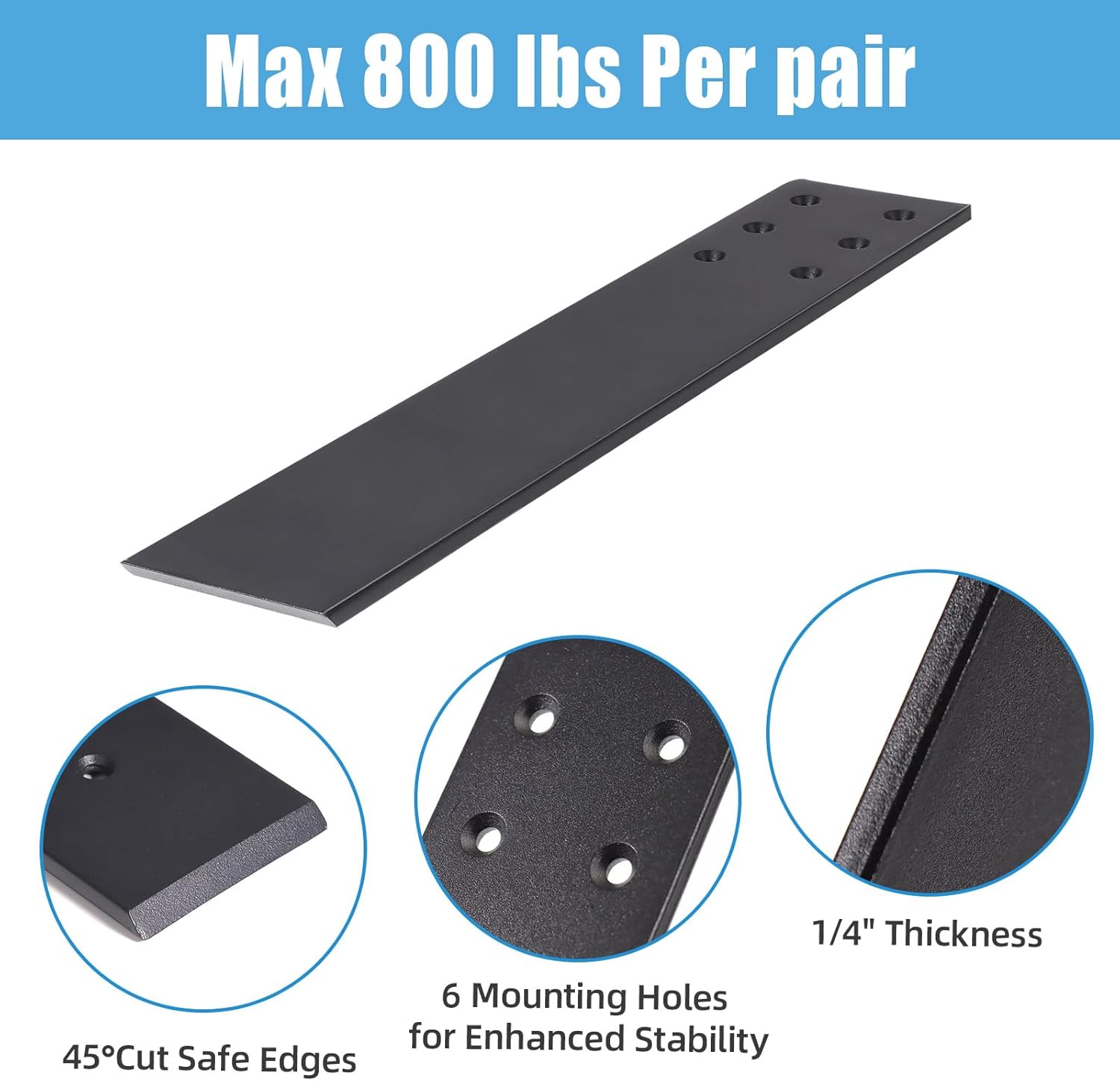 10 Inch Countertop Support Bracket, 3 Pack Solid Iron Heavy Duty Hidden Flat Floating Shelf Brackets, Top Mount Knee Wall Support Mantel Bracket Hardware for Wood Granite Quartz Countertop
