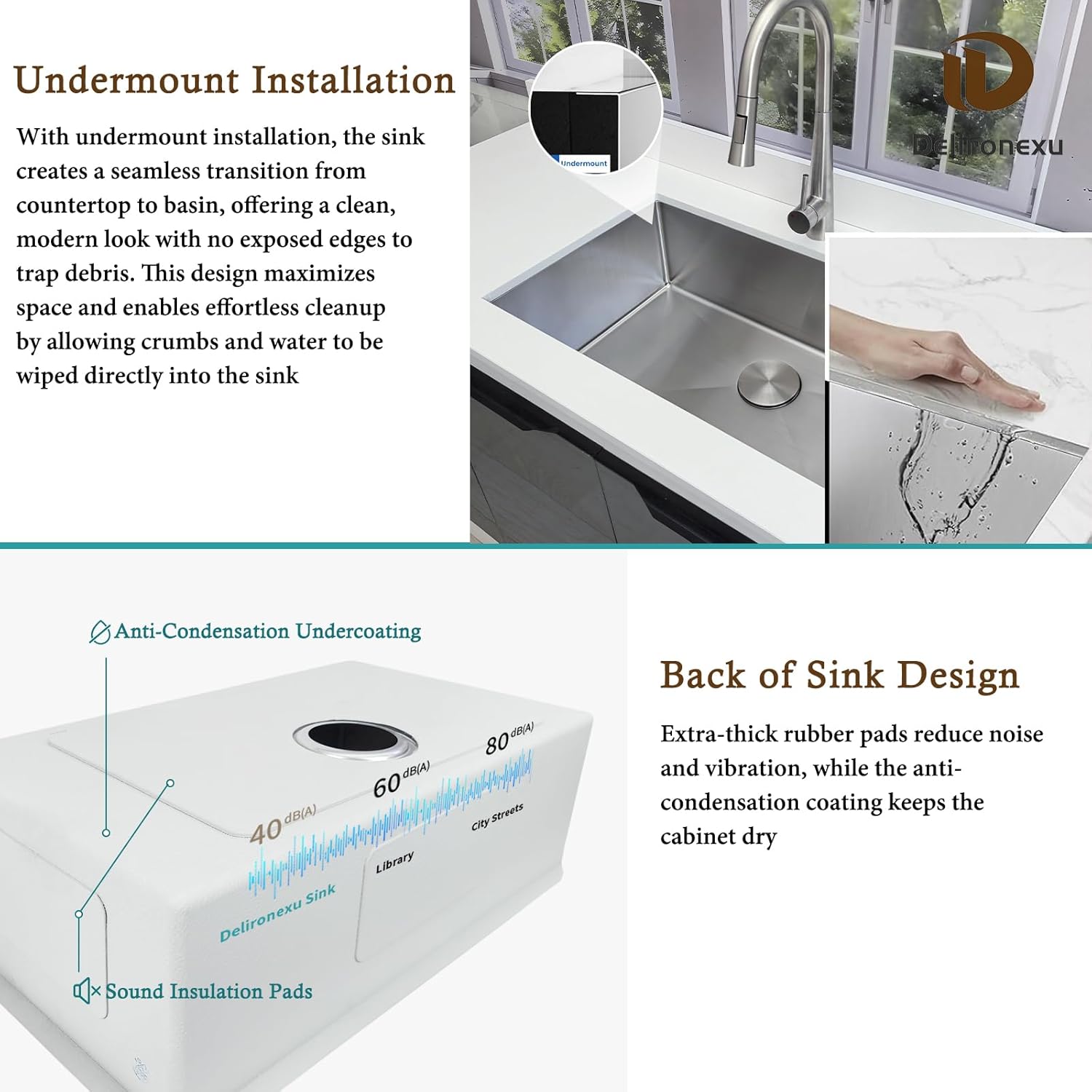 30 Inch Undermount Kitchen Sink - 18 Gauge Stainless Steel Single Bowl Kitchen Sinks 30"x18"x9" Handmade Design with Brushed, Includes Drain Kit (No Additional Accessories)