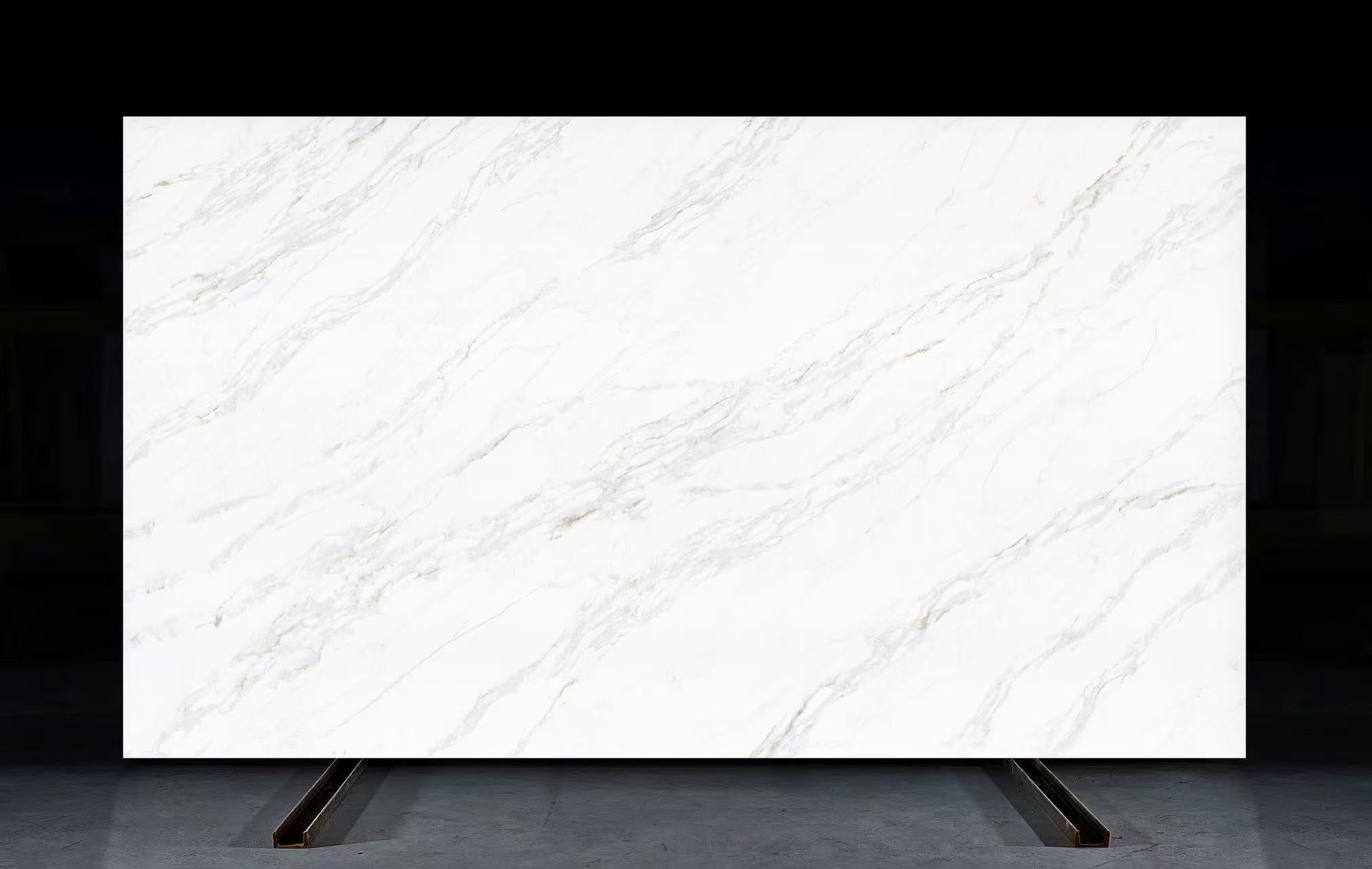 VNQ7533 Calacatta Vono Super Jumbo Quartz Slabs 137''x79''