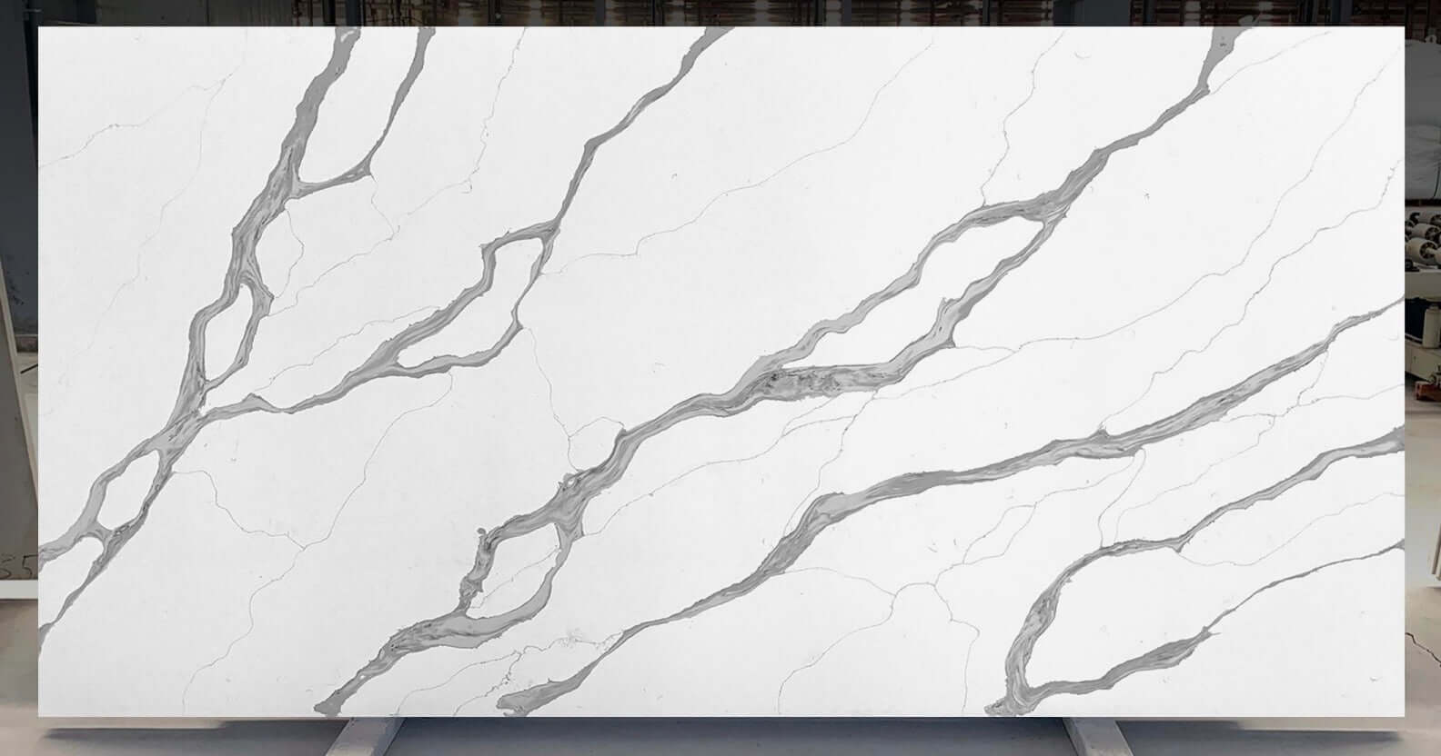 VNQ8027 Calacatta Quartz Slabs Vietnam
