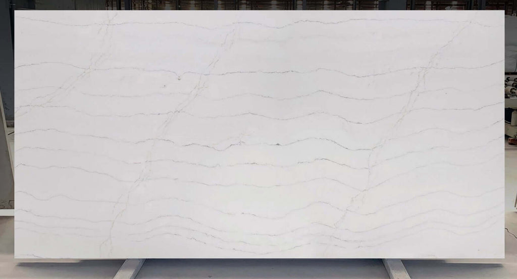 VNQ8049 Calacatta Pora quartz slabs Vietnam