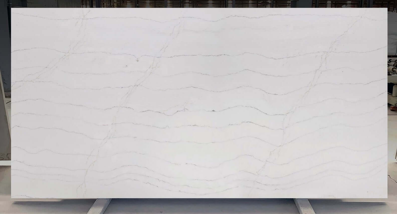VNQ8049 Calacatta Pora quartz slabs Vietnam