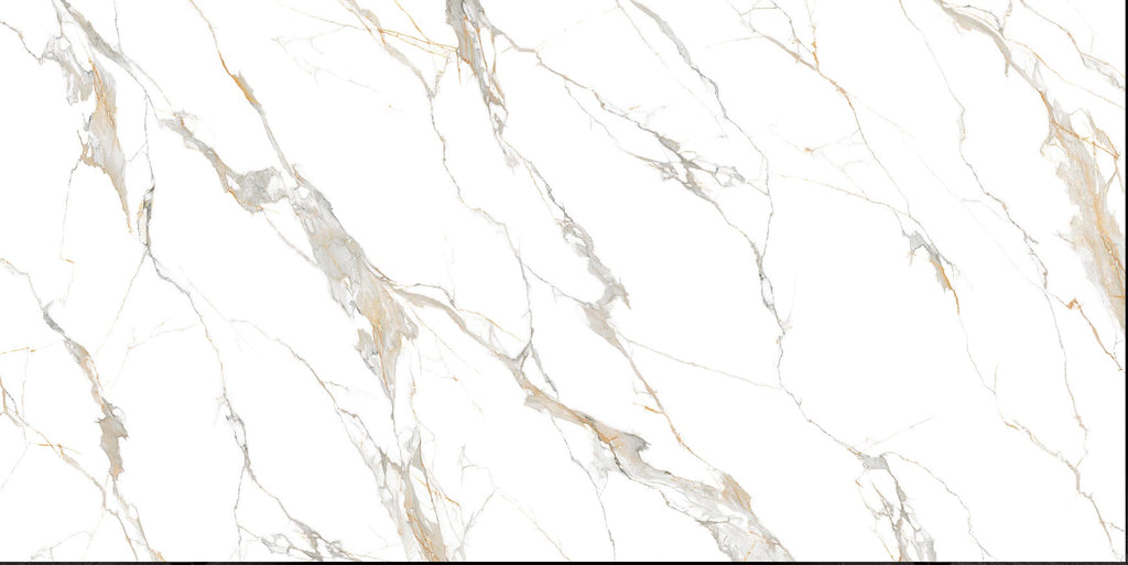 AL01-Calcatta Printed Full Body Quartz Slabs 126''x63''