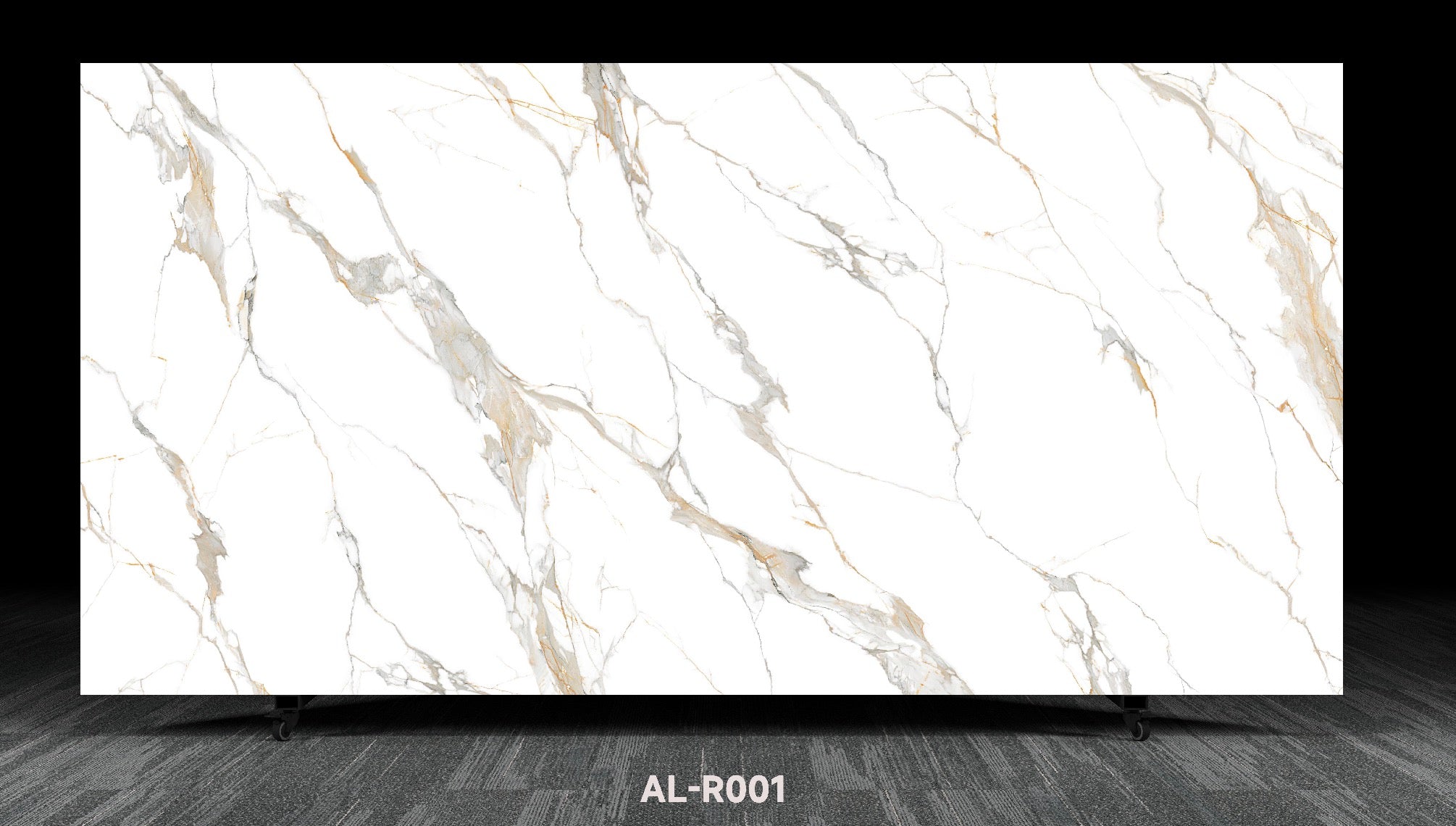 AL01-Calcatta Printed Full Body Quartz Slabs 126''x63''