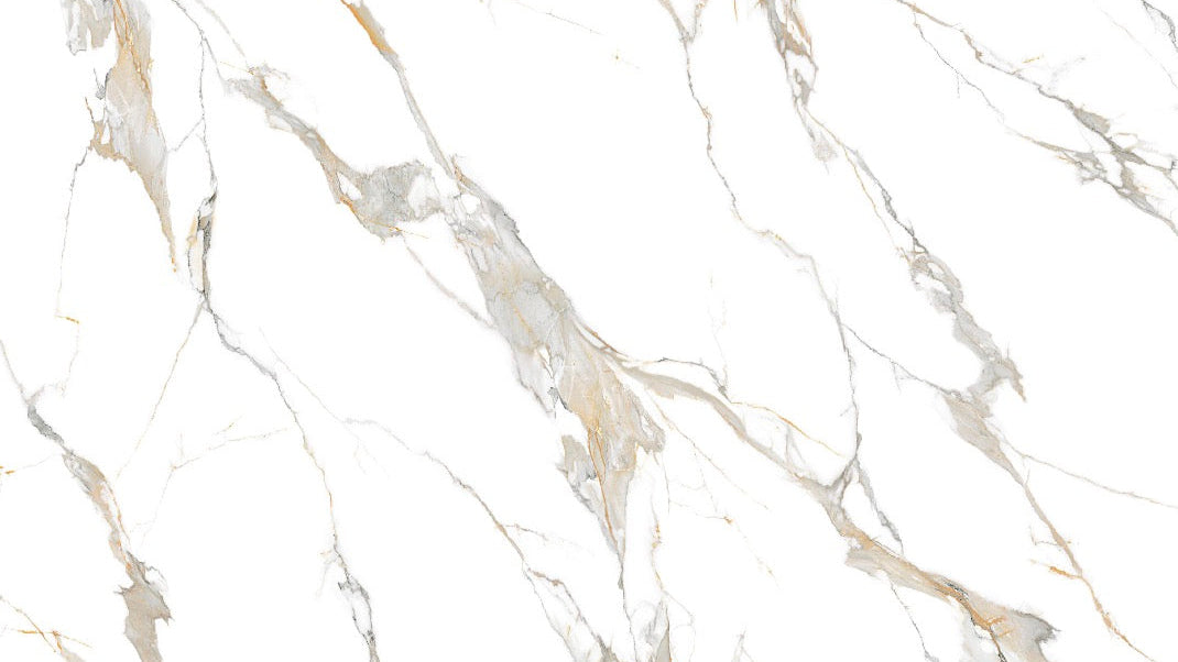 AL01-Calcatta Printed Full Body Quartz Slabs 126''x63''