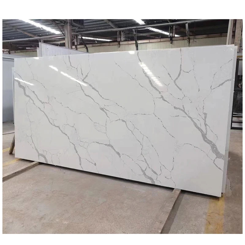 Calacatta Artificial Quartz Stone Countertop Slabs Vietnam Quartz Slabs