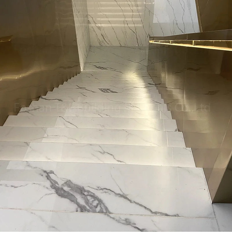 Artificial Calacatta white Quartz Stone Countertop Slabs
