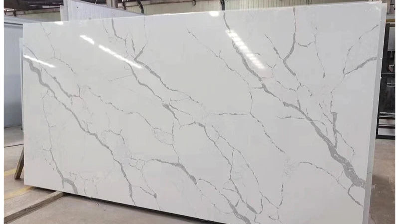 Artificial Calacatta white Quartz Stone Countertop Slabs