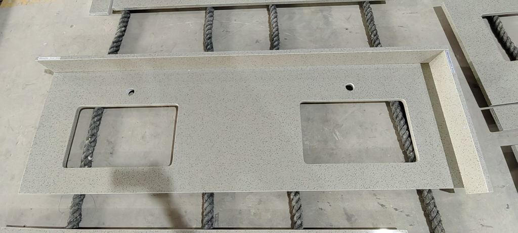 Sparkling Taupe Quartz Slabs Vietnam