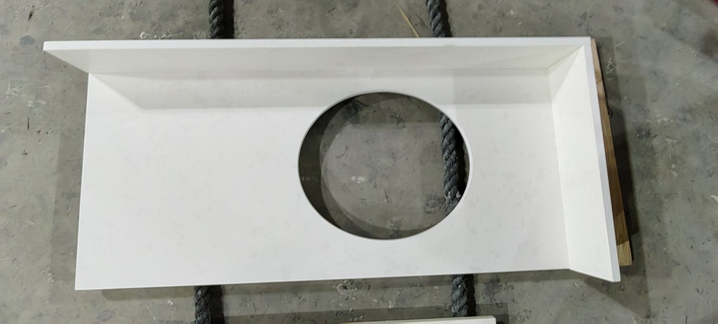 VNQ2011 Organic White Quartz Slabs Vietnam