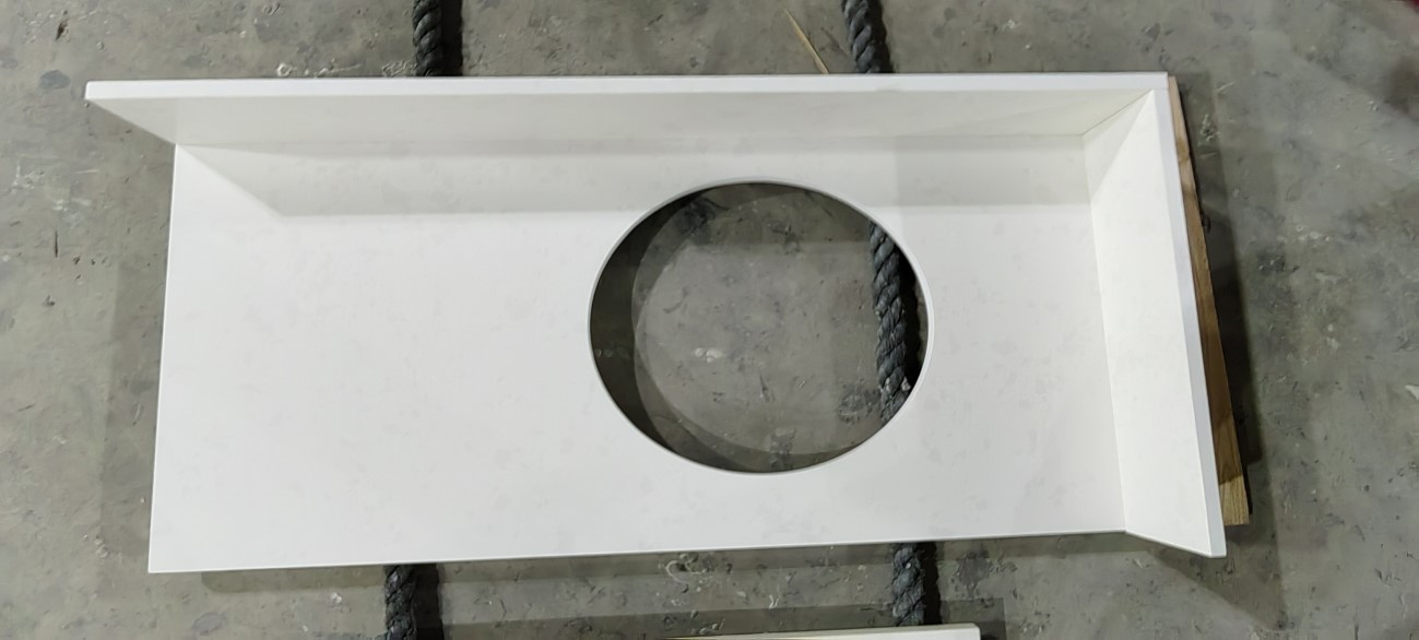 VNQ2011 Organic White Quartz Slabs Vietnam