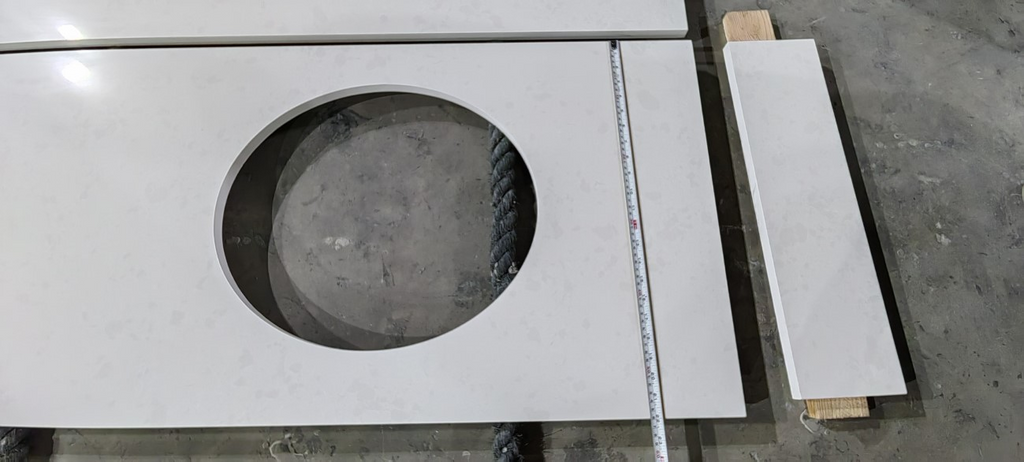 VNQ2011 Organic White Quartz Slabs Vietnam
