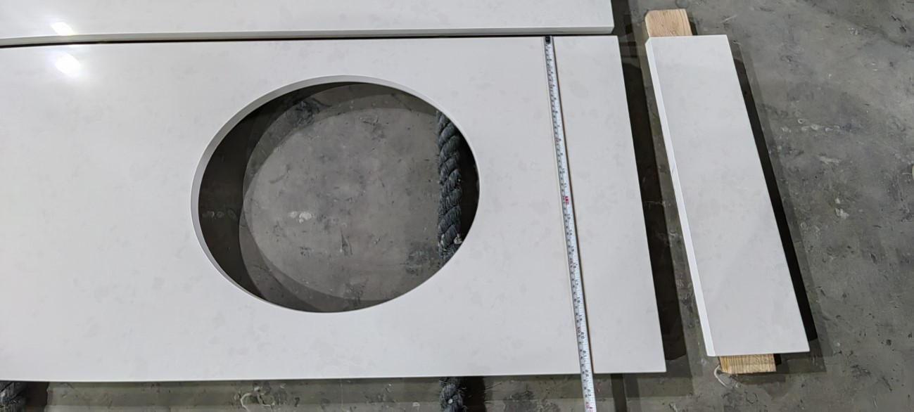 VNQ2011 Organic White Quartz Slabs Vietnam