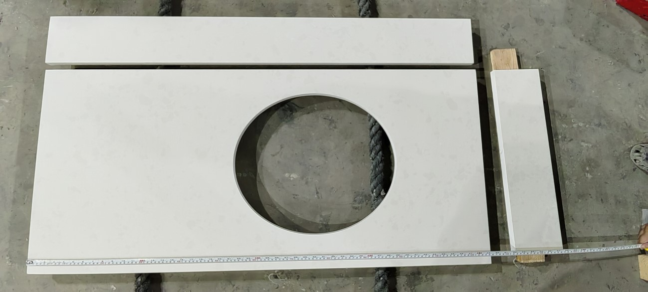 VNQ2011 Organic White Quartz Slabs Vietnam