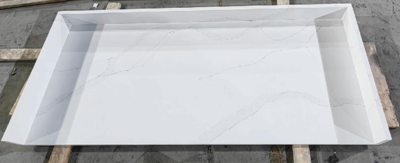 VNQ3002 Calacatta Valley Quartz 127''x64'' Jumbo Slabs