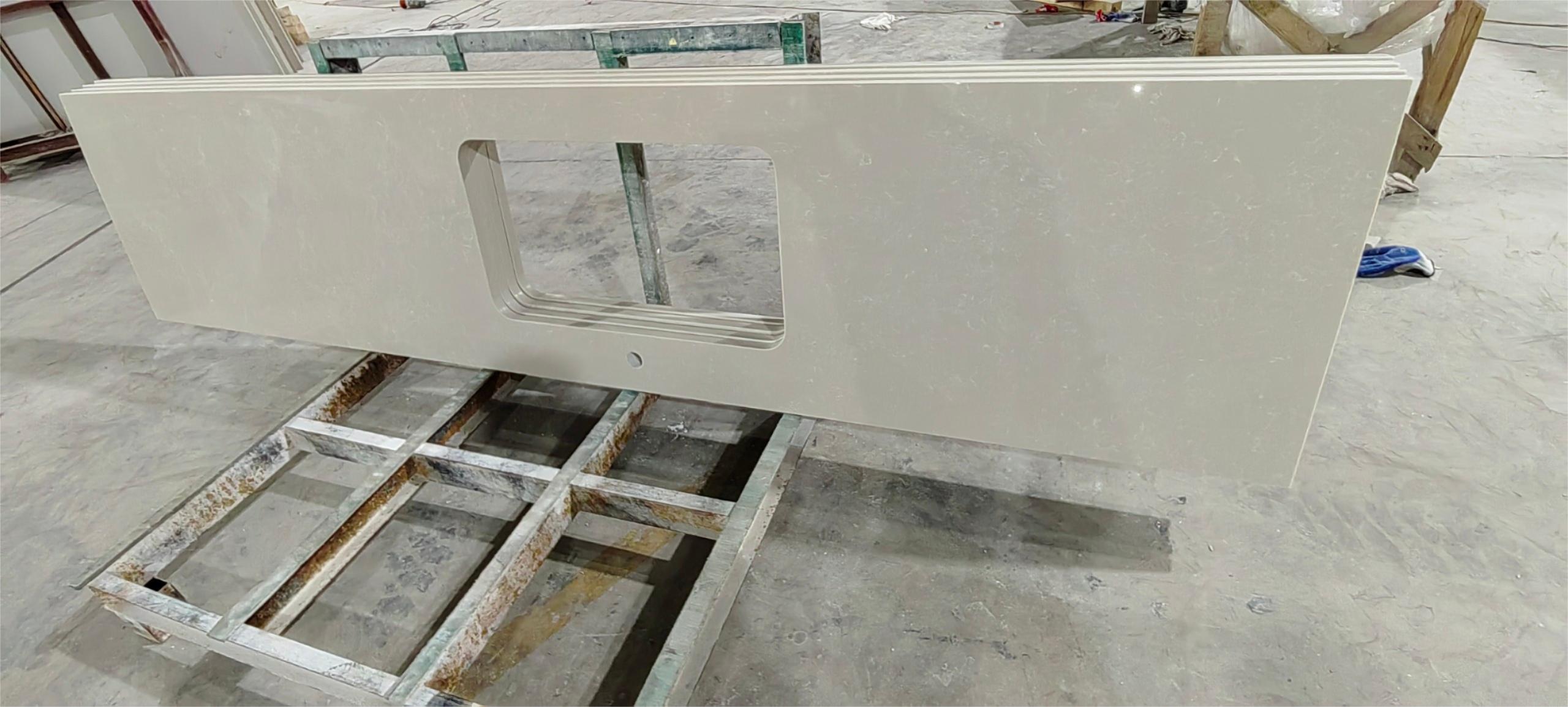 Mist Grey Calacatta Quartz Slabs Vietnam