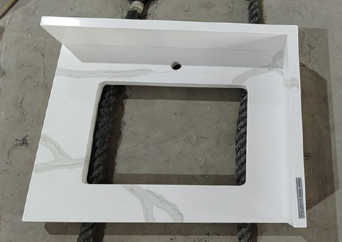 VNQ3015 Calacatta Classic Quartz Jumbo Slabs Vietnam