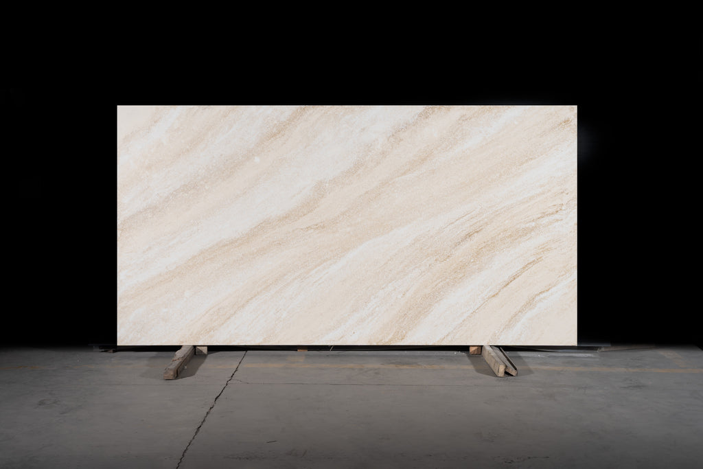 Wooden Fogo Beige Super Jumbo Quartz Slabs Vietnam