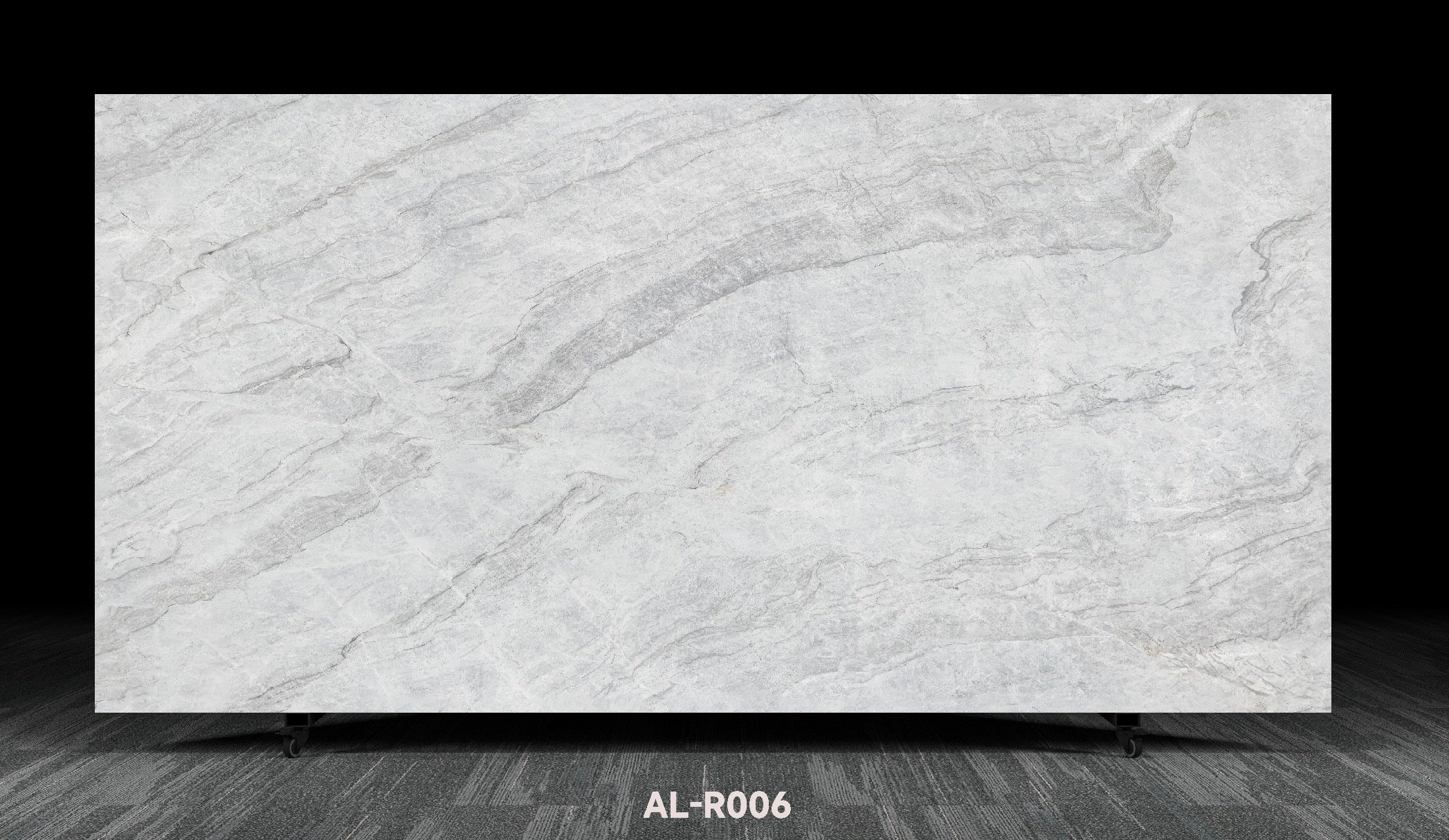 ALR06 Ham Grey Printed Quartz Slabs Vietnam