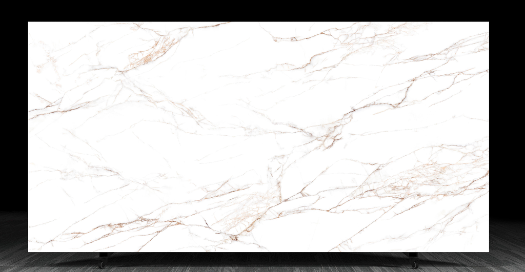R022 Calacatta White Printed Quartz Slab – Calacatta Quartz Vietnam Quartz Slabs