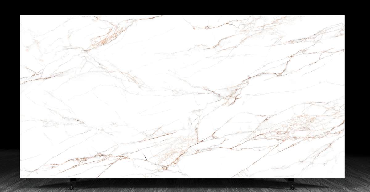 R022 Calacatta White Printed Quartz Slab – Calacatta Quartz Vietnam Quartz Slabs